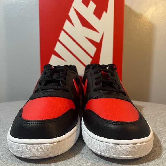 Nike Ebernon Low Black/Habanero Red-White Sneaker Men's Shoe Size 11 AQ1775 004 - Picture 2 of 12